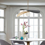 Люстра круглая с 2-мя металлическими абажурами Andromeda варинант исполнения - 7 | Loft Concept в Тюмени