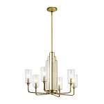  Люстра с прозрачными рифлеными цилиндрическими плафонами Kichler варинант исполнения - 16 | Loft Concept в Тюмени