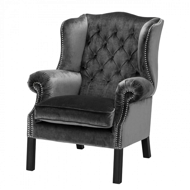 Кресло Eichholtz Chair Bradley Серый Черный Кресло Eichholtz Chair Bradley Серый Черный в Тюмени | Loft Concept