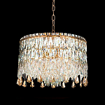 Люстра круглая с хрустальными подвесками на золотистом каркасе Roul Crystal Light варинант исполнения - 6 | Loft Concept в Тюмени