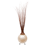 Торшер из перламутра на металлическом каркасе Indonesian Comet варинант исполнения - 2 | Loft Concept в Тюмени