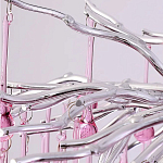 Люстра овальная с розовыми стеклянными подвесками в форме капель FAIRYTREE Light варинант исполнения - 2 | Loft Concept в Тюмени