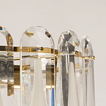 Люстра многоярусная с овальными прозрачными подвесками 36 см Harmonica варинант исполнения - 7 | Loft Concept в Тюмени