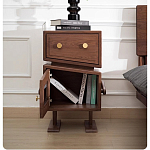 Тумбочка прикроватная с ящиком и дверцей Робот Robot Desk варинант исполнения - 7 | Loft Concept в Тюмени