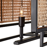 Люстра прямоугольной формы с чёрным каркасом и вставкой из плетеного материала Cage for Light варинант исполнения - 2 | Loft Concept в Тюмени