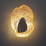 Бра с волнообразным стеклянным плафоном и вставкой из мрамора Liquid Stone варинант исполнения - 9 | Loft Concept в Тюмени