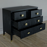 Бельевой Комод с 4 ящиками Elsa Dreams Black варинант исполнения - 2 | Loft Concept в Тюмени