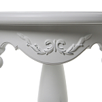 Стол приставной круглый белого цвета из массива бука с легкими потертостями White Provence варинант исполнения - 2 | Loft Concept в Тюмени