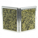 Портсигар на 10 сигарет с газовой зажигалкой из натурального камня Змеевик Светлый Stone Cigarettes Cases варинант исполнения - 3 | Loft Concept в Тюмени