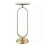 Столик приставной с овальным золотым основанием Oval Gold Base варинант исполнения - 1 | Loft Concept в Тюмени