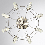 Люстра подвесная из металла с хрустальными подвесками прозрачного цвета Quasar 41 варинант исполнения - 10 | Loft Concept в Тюмени