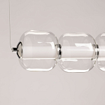 Люстра линейная с 6-ю прозрачными стеклянными плафонами округлой формы HANDLE GRAPE варинант исполнения - 6 | Loft Concept в Тюмени