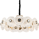 Люстра с декором из круглых рельефных пластин из хрусталя Decorative Glass Discs Chandelier 82 варинант исполнения - 1 | Loft Concept в Тюмени
