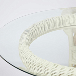 Комплект обеденный из ротанга Eloise grand white варинант исполнения - 13 | Loft Concept в Тюмени