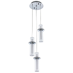 Подвесной светильник хром Trio Odile Acrylic Tube Hanging Lamp Chrome варинант исполнения - 2 | Loft Concept в Тюмени