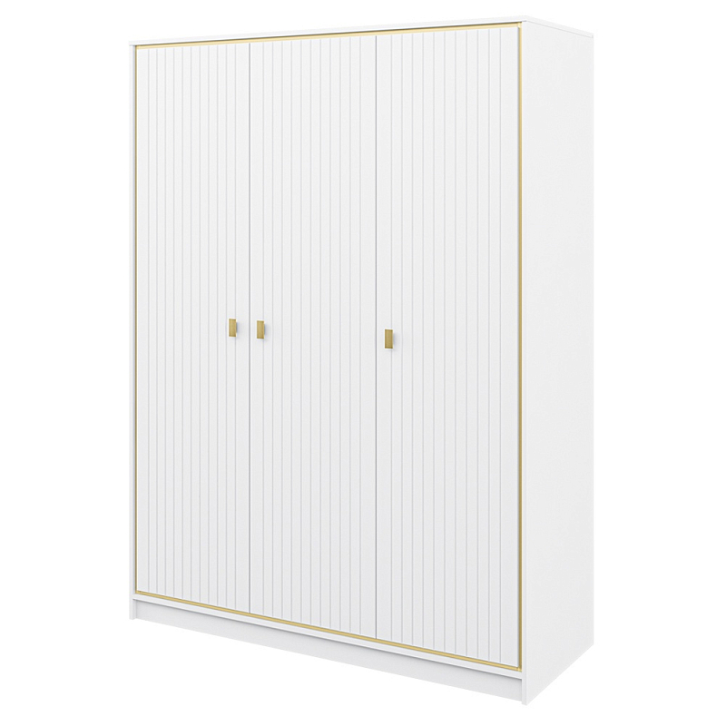 Шкаф белый трёхдверный для одежды Antique Order Белый Золотой в Тюмени | Loft Concept 