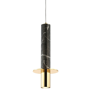 Подвесной светильник с декором под черный мрамор Shaw Marble Gold