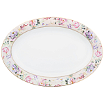 Сервиз столовый из фарфора белый с цветочным принтом на 6 персон 23 предмета Flower Porcelain Collection варинант исполнения - 2 | Loft Concept в Тюмени