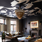 Обои ручная роспись в стиле Арт-деко Symphony Original colourway on Flint silk dupion варинант исполнения - 3 | Loft Concept в Тюмени