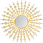 Зеркало-солнце в раме из металла с золотыми с лучами Rays of Peace варинант исполнения - 1 | Loft Concept в Тюмени