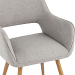 Стул в рогожке серого цвета NEASAN STOOL варинант исполнения - 7 | Loft Concept в Тюмени