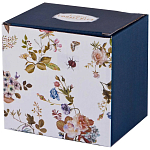 Кружка белая из фарфора с рисунком цветов 400 мл Garden Whisper Porcelain Set  варинант исполнения - 2 | Loft Concept в Тюмени