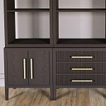 Модульный стеллаж Primo из трех составных элементов Темный орех варинант исполнения - 6 | Loft Concept в Тюмени