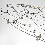 Люстра подвесная с тонкой металлической конструкцией цвета хром Quasar варинант исполнения - 6 | Loft Concept в Тюмени