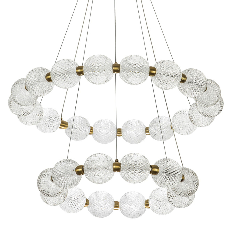Светодиодная двухъярусная кольцевая люстра Crystal Globule Chandelier Бронза Прозрачный Светодиодная двухъярусная кольцевая люстра Crystal Globule Chandelier Бронза Прозрачный в Тюмени | Loft Concept