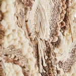 Овальный Современный Гобелен Абстракция в бежевых тонах Shallow варинант исполнения - 3 | Loft Concept в Тюмени