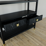 Стеллаж с двумя ящиками Elsa Dreams Black варинант исполнения - 3 | Loft Concept в Тюмени