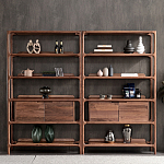 Стеллаж в гостиную для книг Moon Walnut Furniture варинант исполнения - 3 | Loft Concept в Тюмени