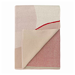 Плед из хлопка бежевого цвета с абстрактным принтом Elysian Flow Peach варинант исполнения - 5 | Loft Concept в Тюмени