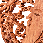 Панно из дерева дракон и луна Panel With Animals варинант исполнения - 2 | Loft Concept в Тюмени