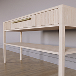 Дизайнерская Консоль с полкой и ящиком Primo Светлый дуб варинант исполнения - 4 | Loft Concept в Тюмени