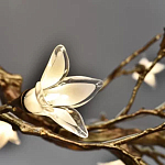 Люстра в виде золотой ветки с цветами Glass Flower Pendant Light варинант исполнения - 9 | Loft Concept в Тюмени