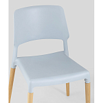 Пластиковый стул на ножках из массива бука Ferret Grey-Blue варинант исполнения - 2 | Loft Concept в Тюмени