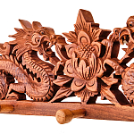 Панно-вешалка из дерева драконы Panel With Animals варинант исполнения - 2 | Loft Concept в Тюмени