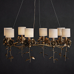 Люстра с каркасом в виде цветков розы и тканевыми абажурами Flowers and Fox Roses варинант исполнения - 4 | Loft Concept в Тюмени