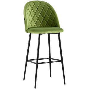 Барный Стул Miruna Rhombus Велюр Зеленый Лайм