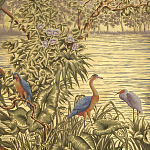 Обои ручная роспись Le Brésil Amarelo Deep Rich Gold варинант исполнения - 1 | Loft Concept в Тюмени