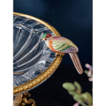 Чаша стеклянная с фигурками разноцветных попугаев на ободке 41 Eden Garden варинант исполнения - 4 | Loft Concept в Тюмени