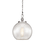 Подвесной светильник с прозрачным стеклянным плафоном в форме шара в современном стиле на цепи Feiss варинант исполнения - 1 | Loft Concept в Тюмени