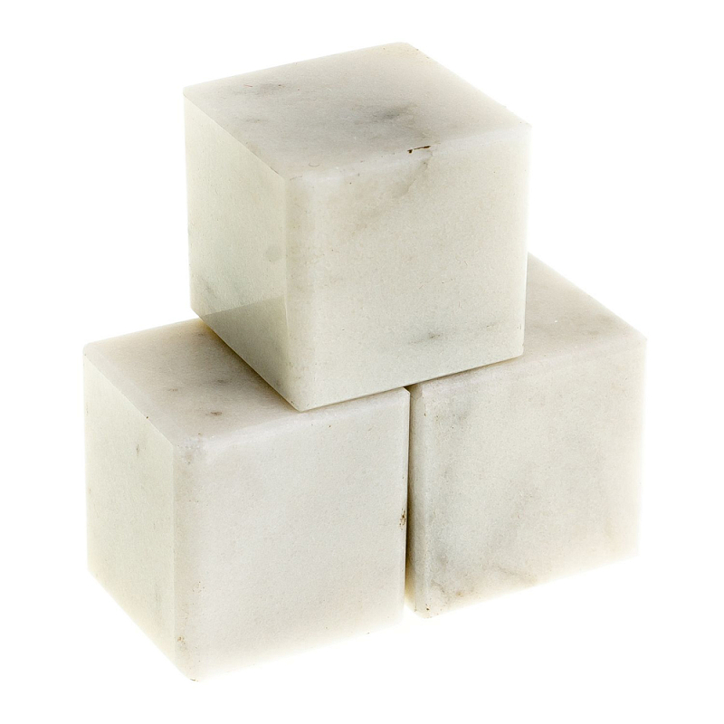 Камни для охлаждения виски из белого мрамора Natural Stone Cube Белый Мрамор Bianco Камни для охлаждения виски из белого мрамора Natural Stone Cube Белый Мрамор Bianco в Тюмени | Loft Concept