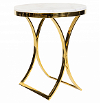 Кофейный столик на подстолье золотого цвета Noelle варинант исполнения - 1 | Loft Concept в Тюмени