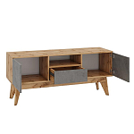 ТВ-тумба с фасадом цвета серый бетон Grace of Furniture  варинант исполнения - 3 | Loft Concept в Тюмени