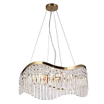 Люстра подвесная волнистой формы с хрустальными подвесками Ludivine Lighting варинант исполнения - 1 | Loft Concept в Тюмени