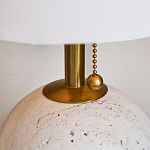 Настольная лампа на круглом основании из натурального камня Bartolomeo варинант исполнения - 2 | Loft Concept в Тюмени