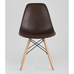 Пластиковый стул на ножках из массива бука Eames Brown варинант исполнения - 4 | Loft Concept в Тюмени