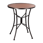 Столик приставной с круглой столешницей на металлическом черном основании Scenical Table варинант исполнения - 1 | Loft Concept в Тюмени